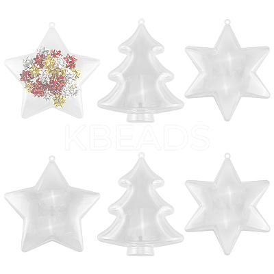 6Pcs 3 Styles Blank Plastic Big Pendants KY-GF0001-65A-1