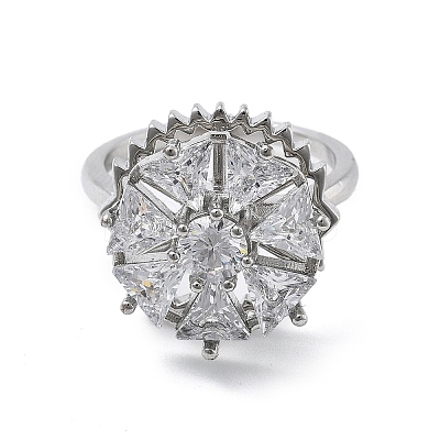 Gear Rotatable Open Cuff Rings for Women LS-RJEW-S402-12P-1