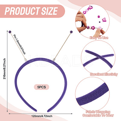 Cloth and Plastic Hair Bands OHAR-TAC0020-01F-1