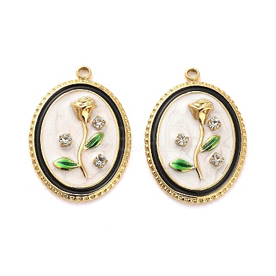 304 Stainless Steel Enamel  Pendants STAS-B084-07G-02-1