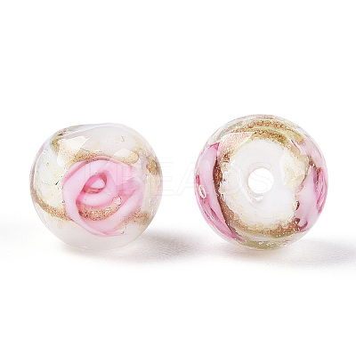 Luminous Handmade Gold Sand Lampwork Beads LAMP-T021-03T-1
