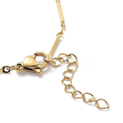 Ion Plating(IP) 304 Stainless Steel Bar Link Chain Bracelets BJEW-K226-10G-1