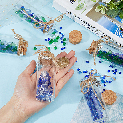 Glass Bead in Transparent Glass Bottle Display Decorations AJEW-AB00172-1