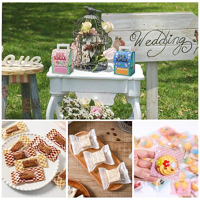 20Pcs 2 Colors Kraft Paper Cardboard Candy Storage Tote Boxes AJEW-CJ0001-59-1