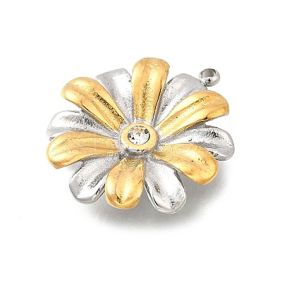 304 Stainless Steel & Rhinestone Pendants STAS-M123-02A-PG-1