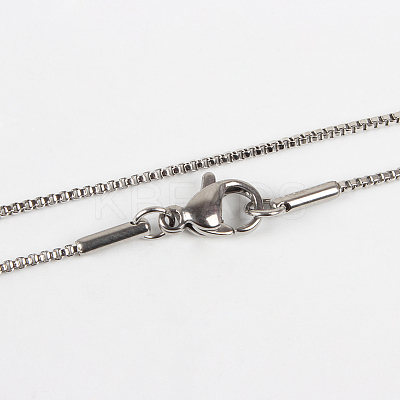 Tarnish Resistant 304 Stainless Steel Venetian Chain Necklace Making STAS-P046-07P-1