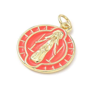Brass Enamel Pendants LS-KK-H255-05G-03-1
