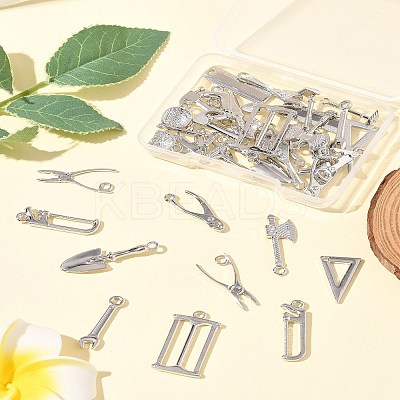 38Pcs 19 Styles Alloy Pendants FIND-FS0003-89-1