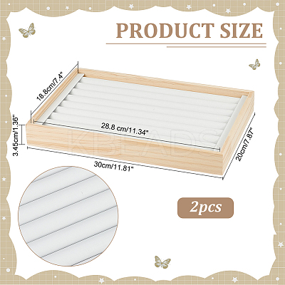 Wooden Finger Ring Display Tray RDIS-WH0009-026A-1