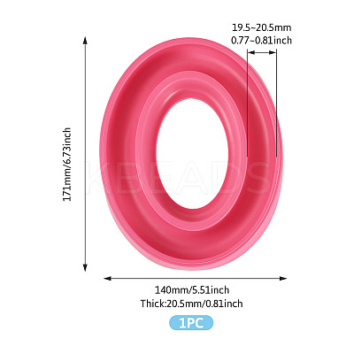 1Pc Plastic Oval Bobbin Holder AJEW-TA0003-08A-1