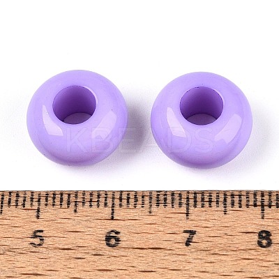Opaque Acrylic European Large Hole Beads SACR-N019-03F-1
