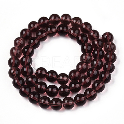 Transparent Glass Beads Strands GLAA-T032-T8mm-19-1