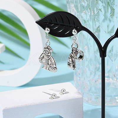 925 Sterling Silver Ear Stud Findings STER-K167-042B-S-1