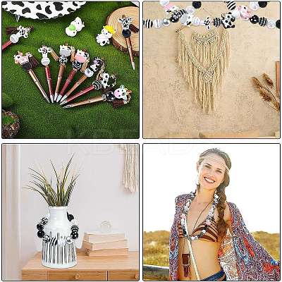Cow Themed Silicone and  Acrylic and Resin Beads Sets DIY-CJ0002-44-1