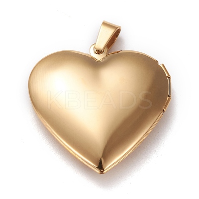 Valentine's Day Ion Plating(IP) 304 Stainless Steel Locket Pendants STAS-K197-08G-1