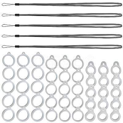 5Pcs Rubber Lanyard Straps DIY-GF0008-20-1