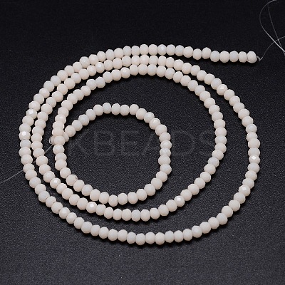 Faceted Rondelle Glass Beads Strands X-GLAA-M028-2mm-B02-1