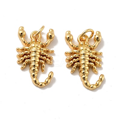 Scorpion Brass Pendants KK-G419-19G-1