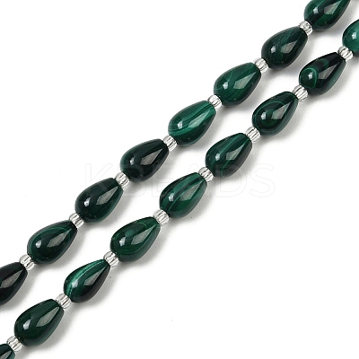 Natural Malachite Beads Strands G-L630-C01-10x6mm-1