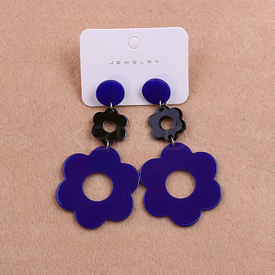 304 Stainless Steel Dangle Stud Earrings FS-WG4F7EC-02-1