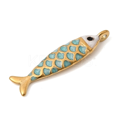 304 Stainless Steel Enamel Pendants STAS-B128-52G-01-1
