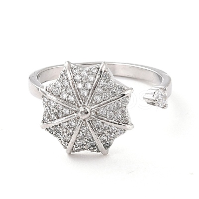 Umbrella Rotatable Open Ring for Women RJEW-M139-08P-1