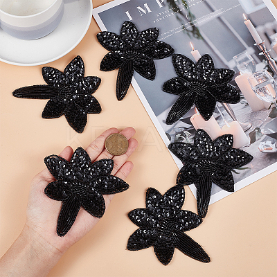 Flower Gauze Embroidery Ornaments Accessories DIY-WH0308-310F-1