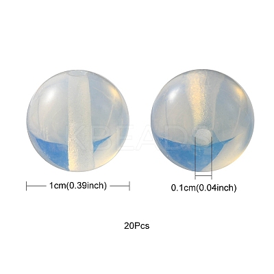 20Pcs Opalite Round Beads G-YW0001-27A-1