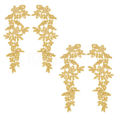 Flower Polyester Embroidery Lace Ornament Accessories PATC-WH0005-53A-1