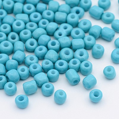 12/0 1.5~2mm Baking Paint Glass Seed Beads Loose Spacer Beads X-SEED-S001-K10-1