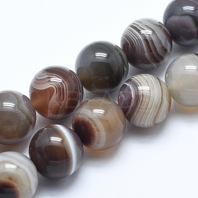Natural Botswana Agate Beads Strands G-E483-11B-4mm-1