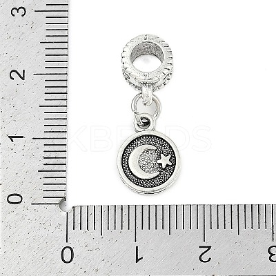 Rack Plating Brass European Dangle Charms LS-KK-R200-14AS-1