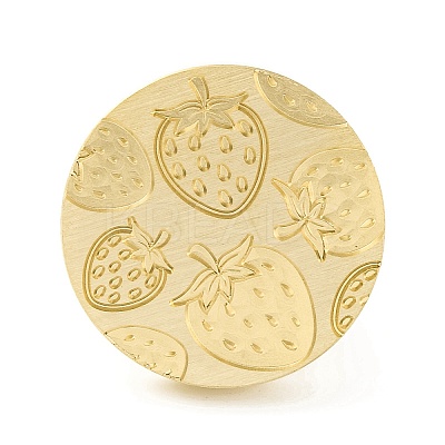 Golden Tone Round Wax Seal Brass Stamp Heads LS-AJEW-Z034-01G-18-1