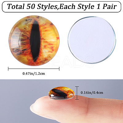 1 Bag Glass Doll Eyes Cabochons DIY-GF0008-70C-1