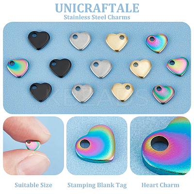 80Pcs 4 Style 201 & 304 Stainless Steel Charms STAS-UN0053-28-1