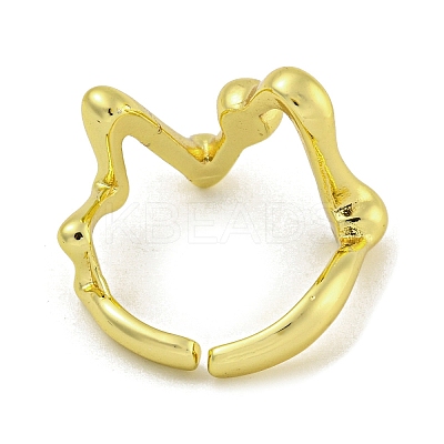 Brass Cuff Rings for Women RJEW-E294-05G-03-1