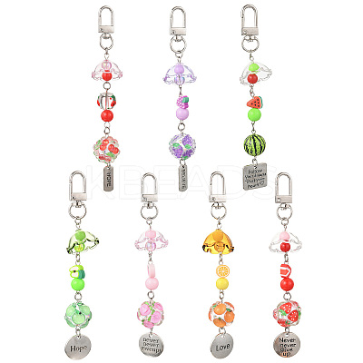 Handmade Polymer Clay & Acrylic & Resin & Glass Pendant Decorations KEYC-FS00037-06-1