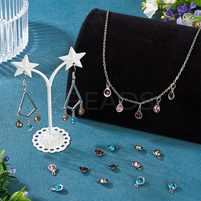 20Pcs Faceted Glass Charms RGLA-TADJ0001-01A-1
