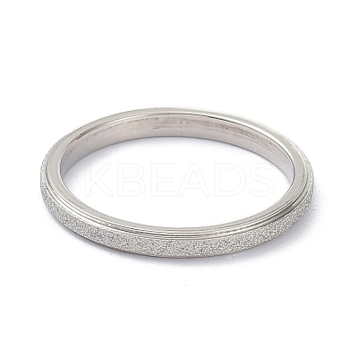 Non-Tarnish 2mm Matte Plain Dome Finger Ring for Girl Women RJEW-C012-01E-P-1