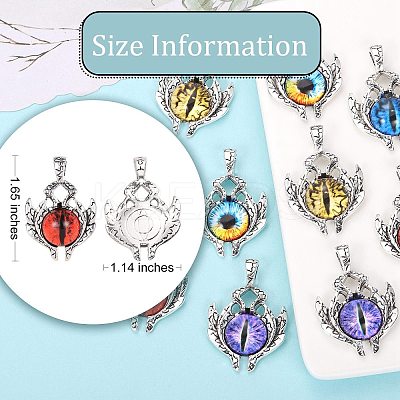 10Pcs 4 Colors Glass Pendants FIND-SZ0002-99-1