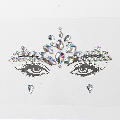 Acrylic Face Gems Stickers LS-MRMJ-F014-02-1
