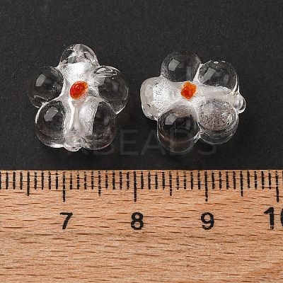 Handmade Silver Foil Glass Lampwork Beads FOIL-T001-02M-1