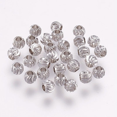 Brass Spacer Beads X-KK-G312-01P-5mm-P-1