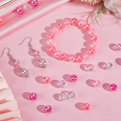 5 Colors Transparent Acrylic Beads MACR-PA0001-03C-02-1