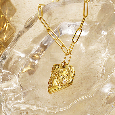 304 Stainless Steel Girl Shape Pendant Necklaces WT7593-1-1