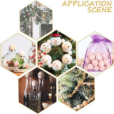 Natural Wooden Round Ball WOOD-PH0001-17-WH-1