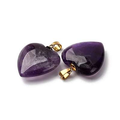 Natural Amethyst Pendants G-G287-01G-10-1