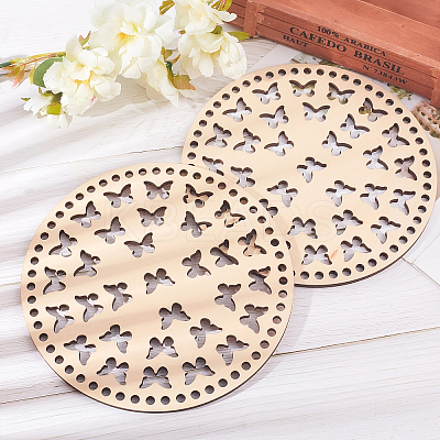 Wooden Basket Bottoms AJEW-WH0126-07A-1
