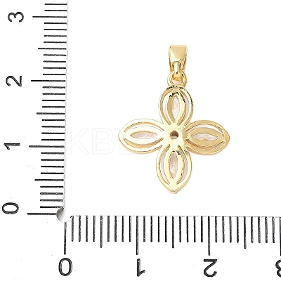 Brass Micro Pave Cubic Zirconia Pendants X-KK-D357-14B-G-1