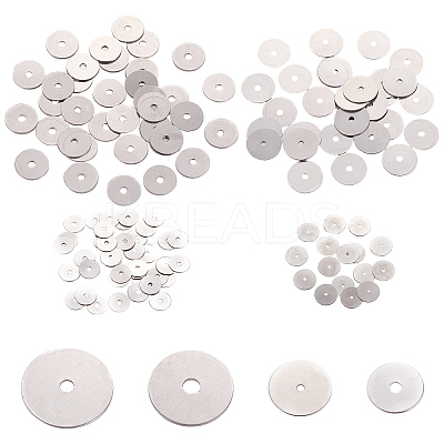 800Pcs 4 Style 316 Surgical Stainless Steel Beads STAS-SC0003-30-1
